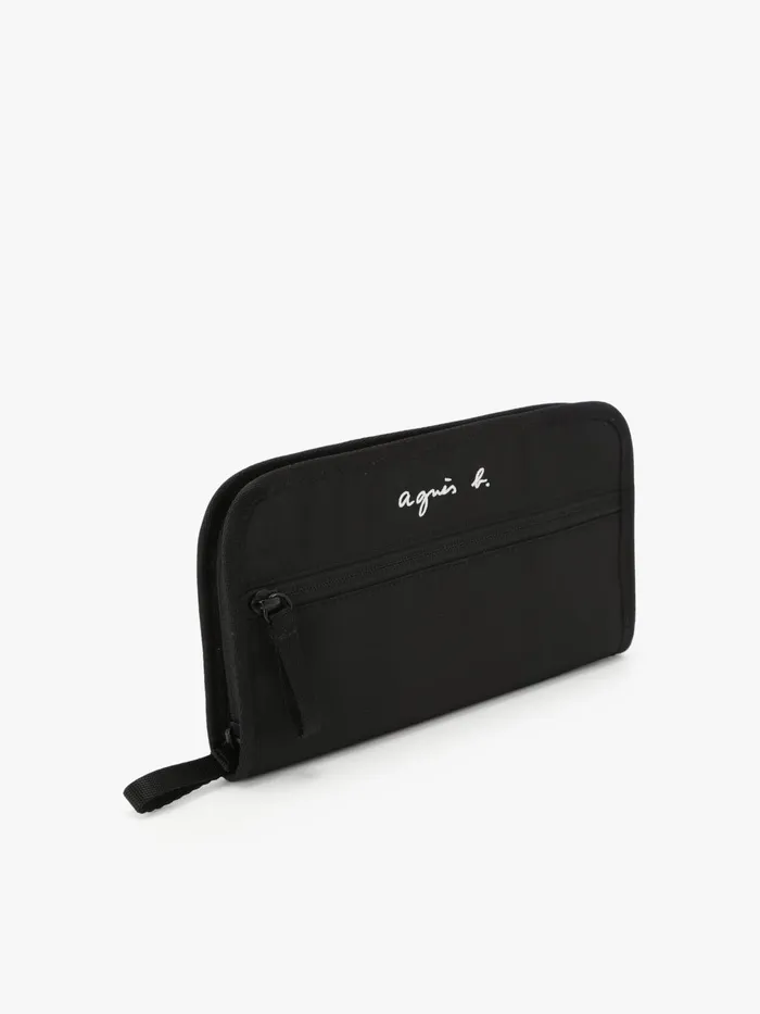 Agns B Small Leather Goods Women Black Nylon Multifunction Pouch
