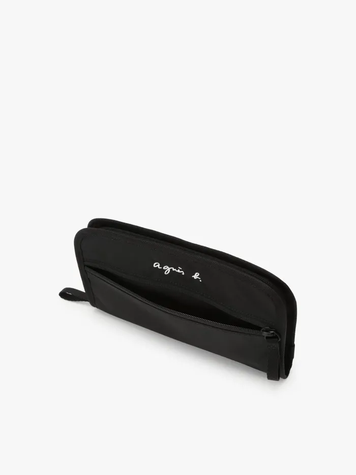 Agns B Small Leather Goods Women Black Nylon Multifunction Pouch