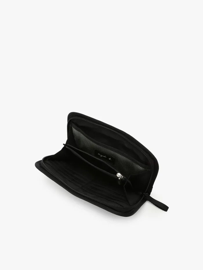 Agns B Small Leather Goods Women Black Nylon Multifunction Pouch