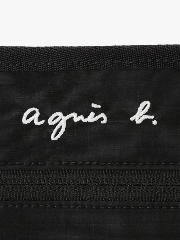 Agns B Small Leather Goods Women Black Nylon Multifunction Pouch