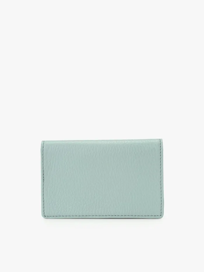 Agns B Small Leather Goods Women Blue Leather 034b034 Logo Cardholder