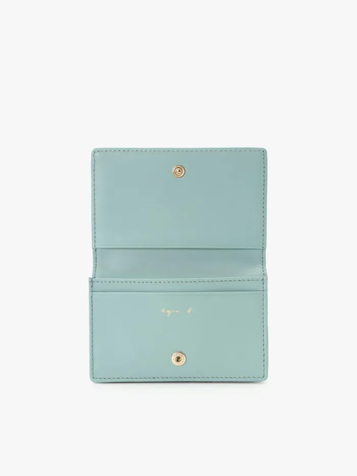 Agns B Small Leather Goods Women Blue Leather 034b034 Logo Cardholder
