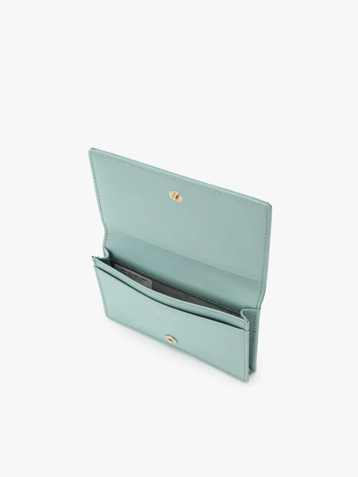 Agns B Small Leather Goods Women Blue Leather 034b034 Logo Cardholder