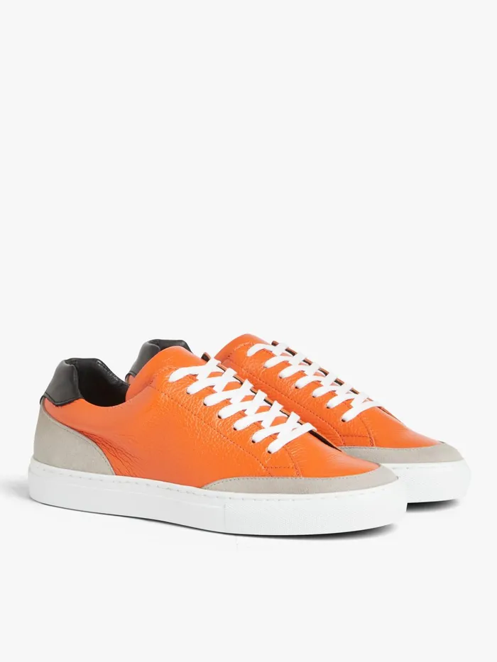 Agns B Sneakers Women Orange Leather Charlie Trainers