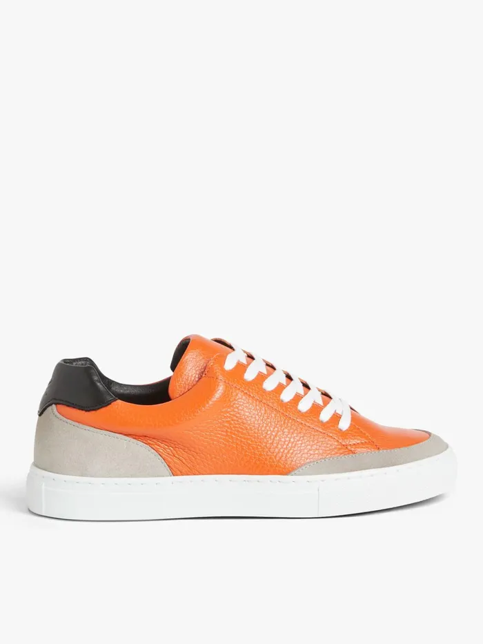 Agns B Sneakers Women Orange Leather Charlie Trainers