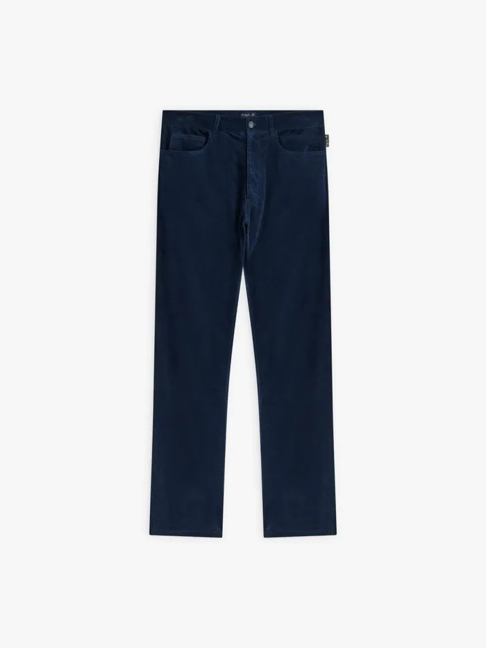 Agns B Suits Men Blue Cotton Velours Chris Jeans