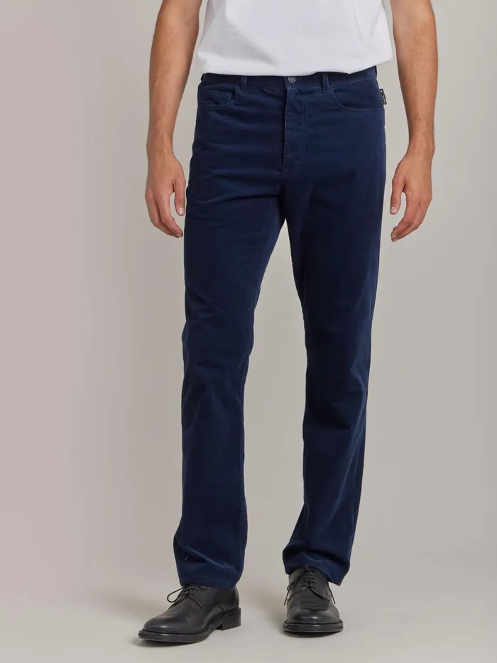 Agns B Suits Men Blue Cotton Velours Chris Jeans
