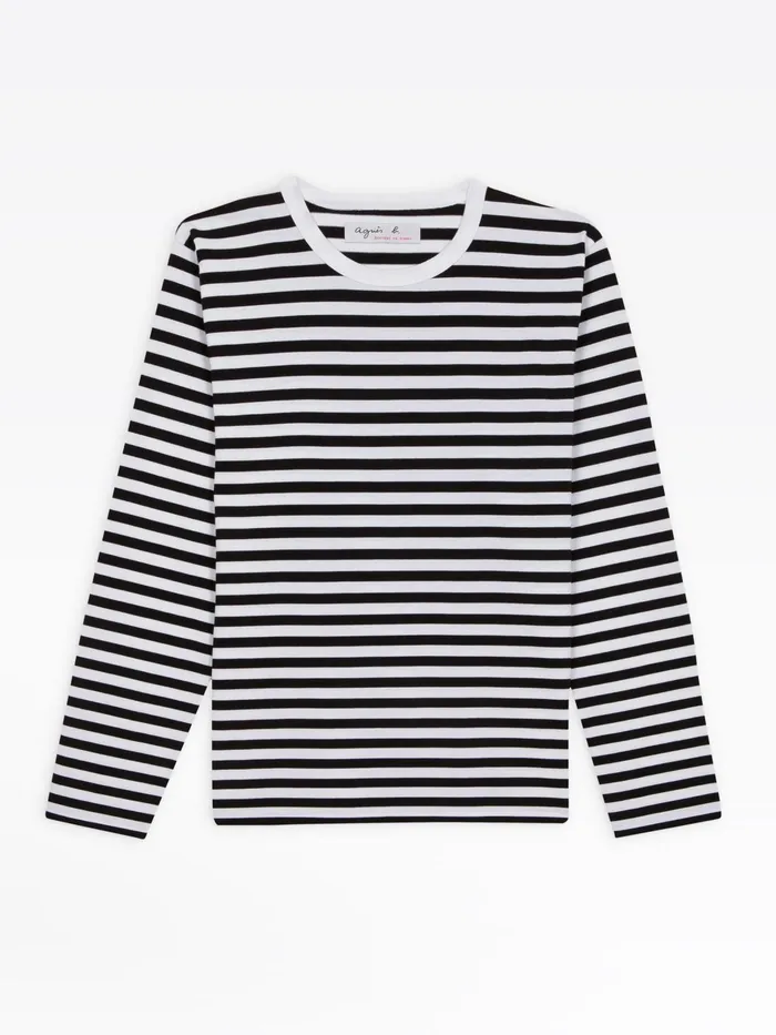 Agns B Tshirts and Polo Shirts Men Black And White Long Sleeves Striped Coulos Tshirt Agns B Tshirts and Polo Shirts Men Black And White Long Sleeves Striped Coulos Tshirt