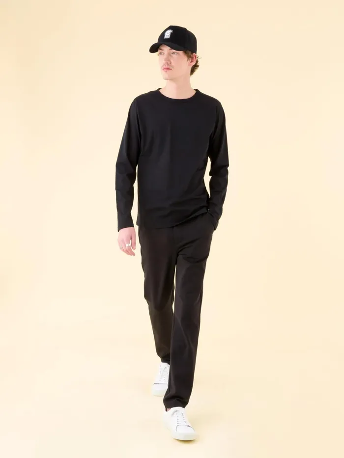 Agns B Tshirts and Polo Shirts Men Black Long Sleeves Coulos Tshirt