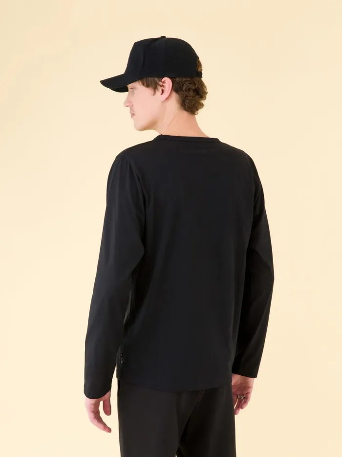 Agns B Tshirts and Polo Shirts Men Black Long Sleeves Coulos Tshirt