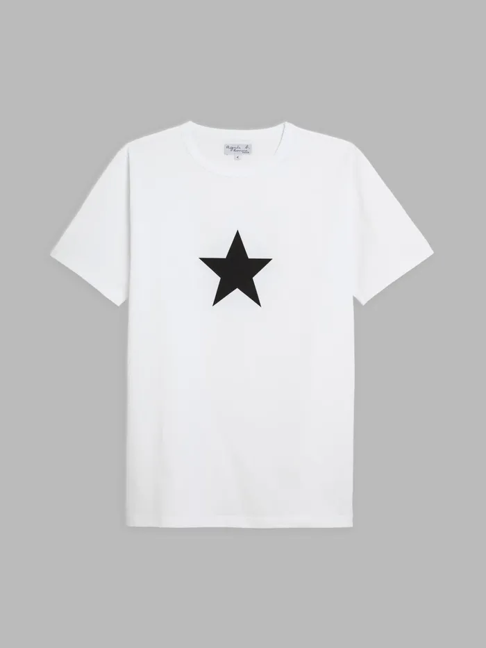 Agns B Tshirts and Polo Shirts Men White Short Sleeves Coulos Star Tshirt