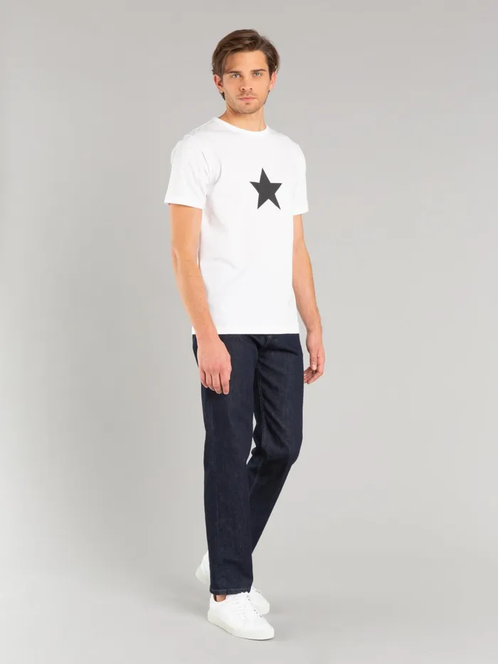 Agns B Tshirts and Polo Shirts Men White Short Sleeves Coulos Star Tshirt