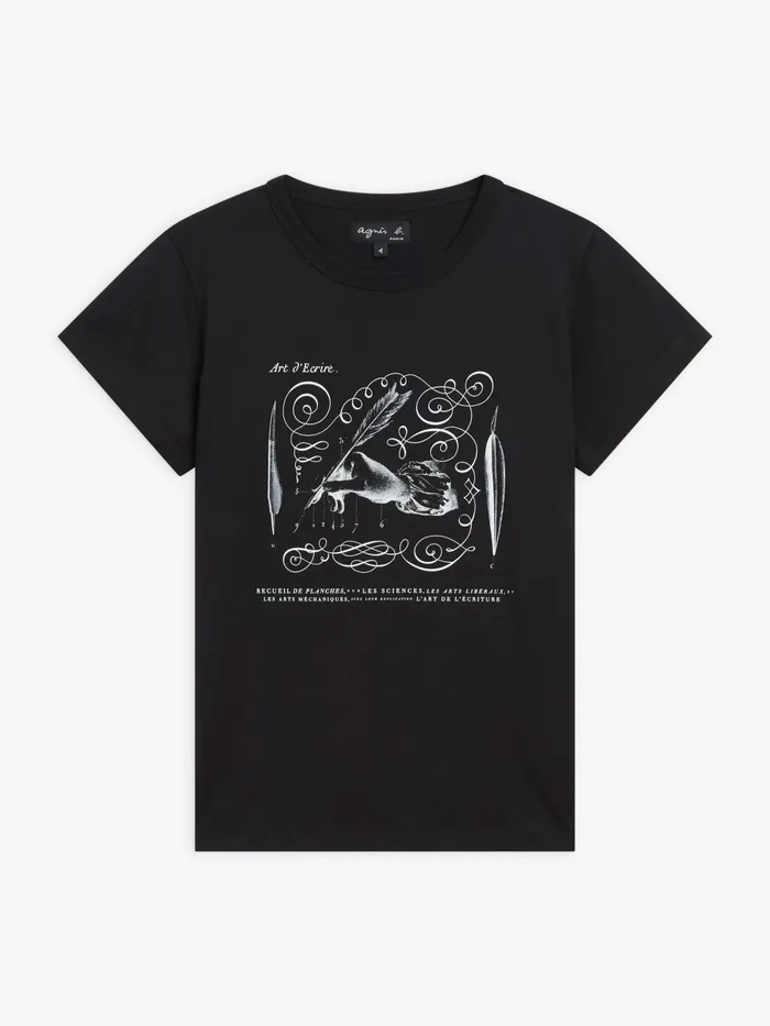 Agns B Tshirts and Tank Tops Women Black Cotton Encyclopdie Screenprint Brando Tshirt Agns B Tshirts and Tank Tops Women Black Cotton Encyclopdie Screenprint Brando Tshirt