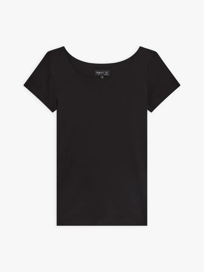 Agns B Tshirts and Tank Tops Women Black Le Chic Tshirt In Cotton