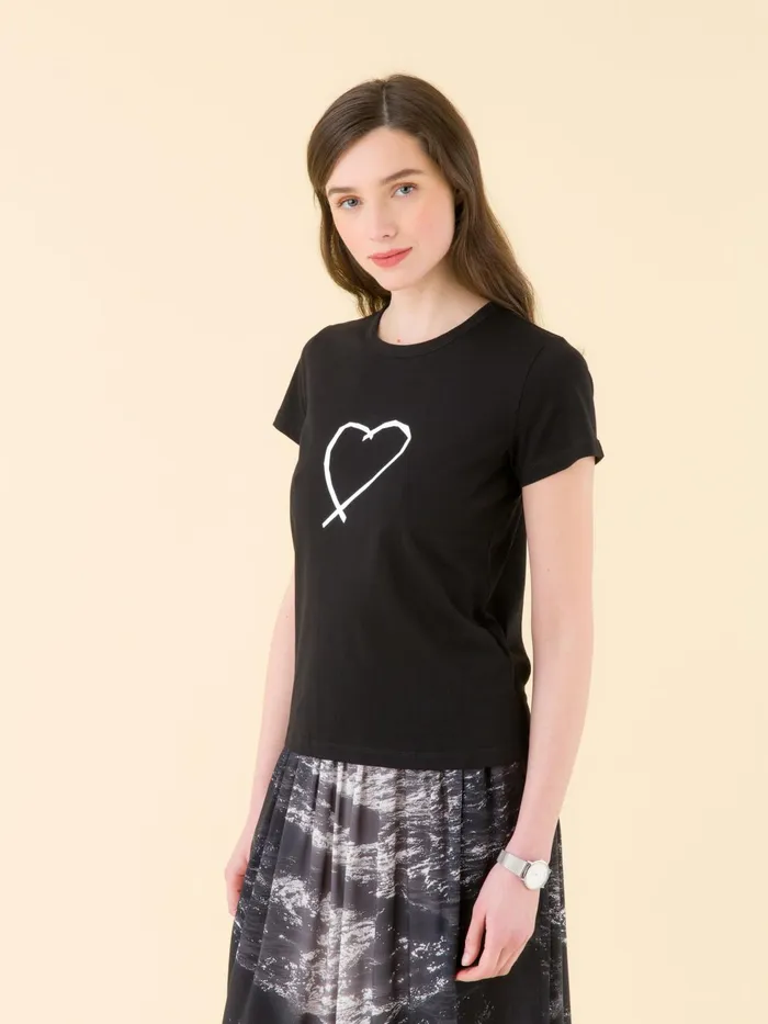 Agns B Tshirts and Tank Tops Women Black Sarajevo Heart Brando Tshirt