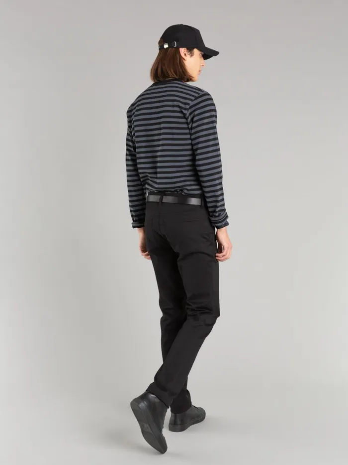 Agns B Tshirts and Tank Tops WomenMen Black And Grey Long Sleeves Striped Coulos Tshirt