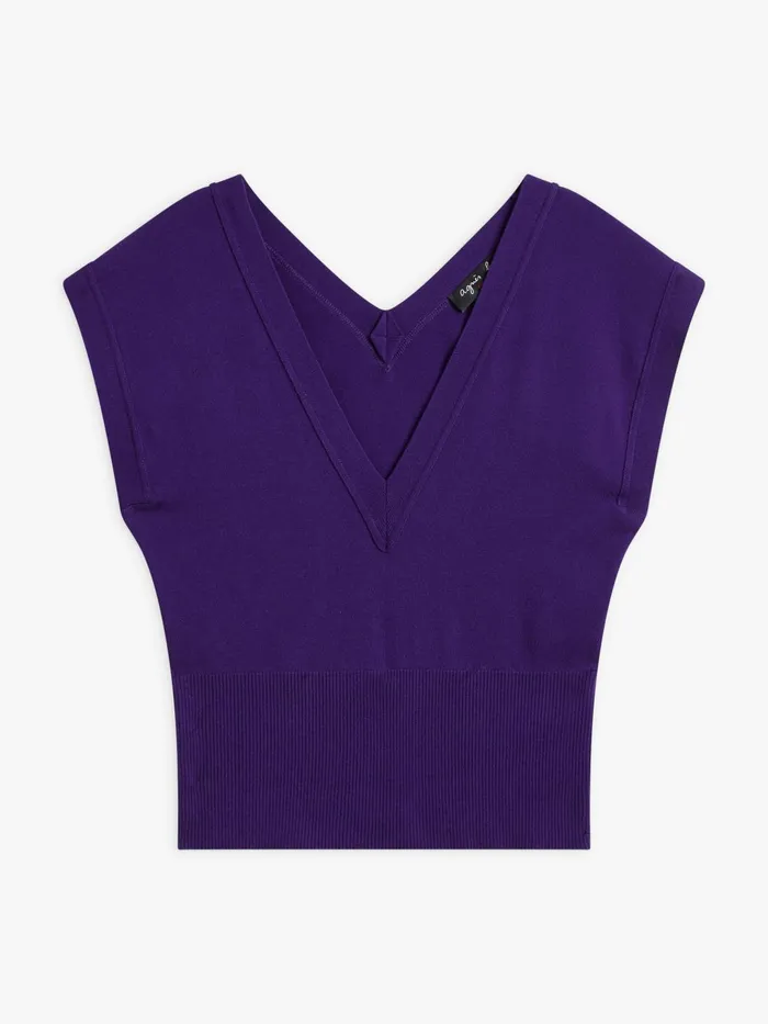 Agns B Tshirts and Tank Tops Women Purple Cotton Jersey Osta Tshirt