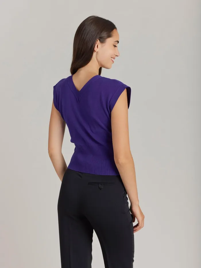Agns B Tshirts and Tank Tops Women Purple Cotton Jersey Osta Tshirt