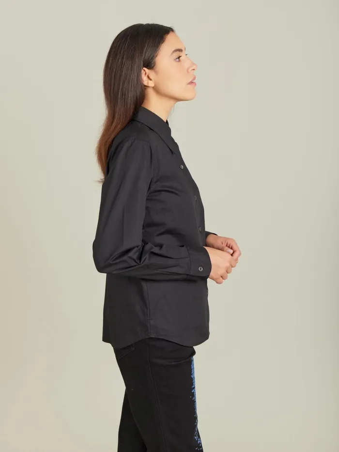 Agns B Tops and Shirts Women Black Jimi Cotton Shirt