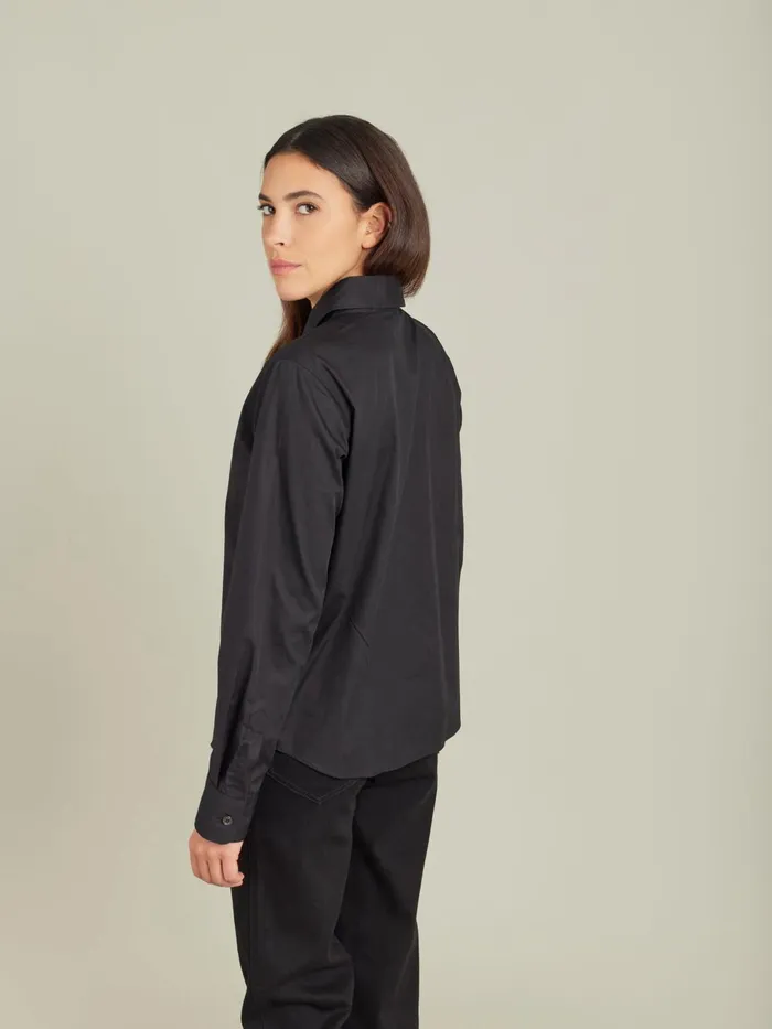 Agns B Tops and Shirts Women Black Jimi Cotton Shirt