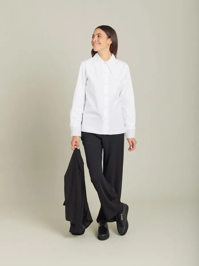 Agns B Tops and Shirts Women White Cotton Poplin Shirt