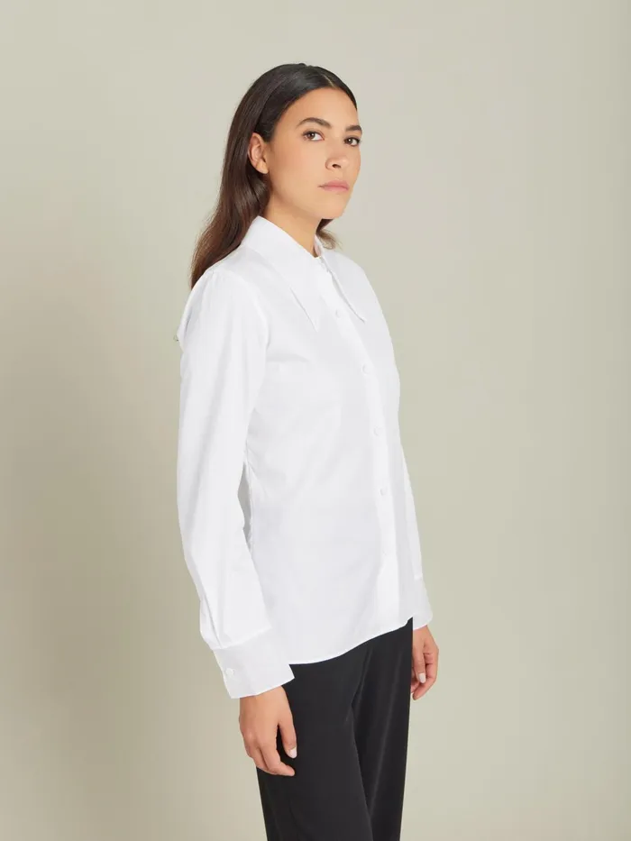 Agns B Tops and Shirts Women White Cotton Poplin Shirt