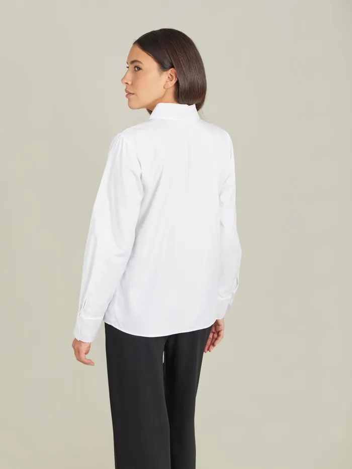 Agns B Tops and Shirts Women White Cotton Poplin Shirt