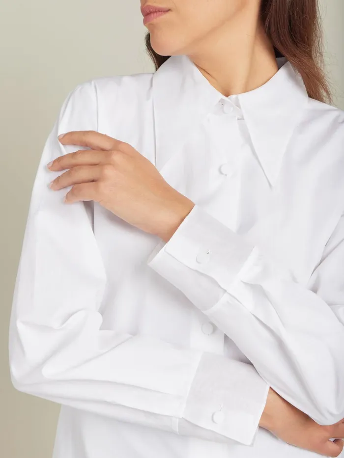 Agns B Tops and Shirts Women White Cotton Poplin Shirt