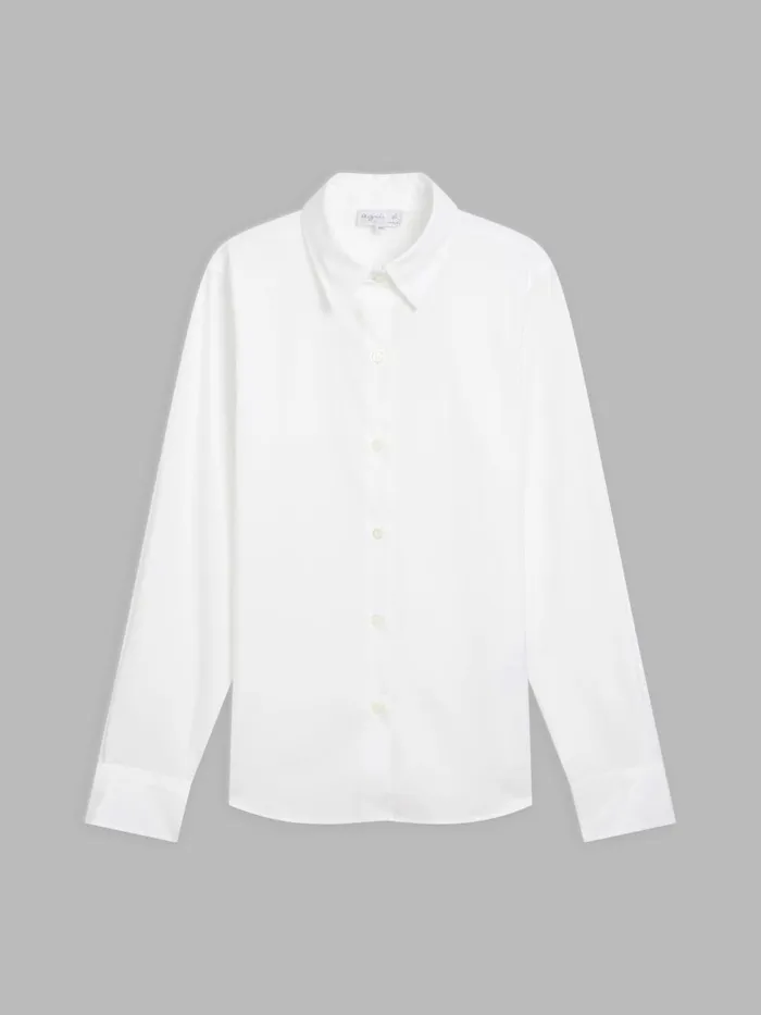 Agns B Tops and Shirts Women White Jasmine Cotton Poplin Shirt