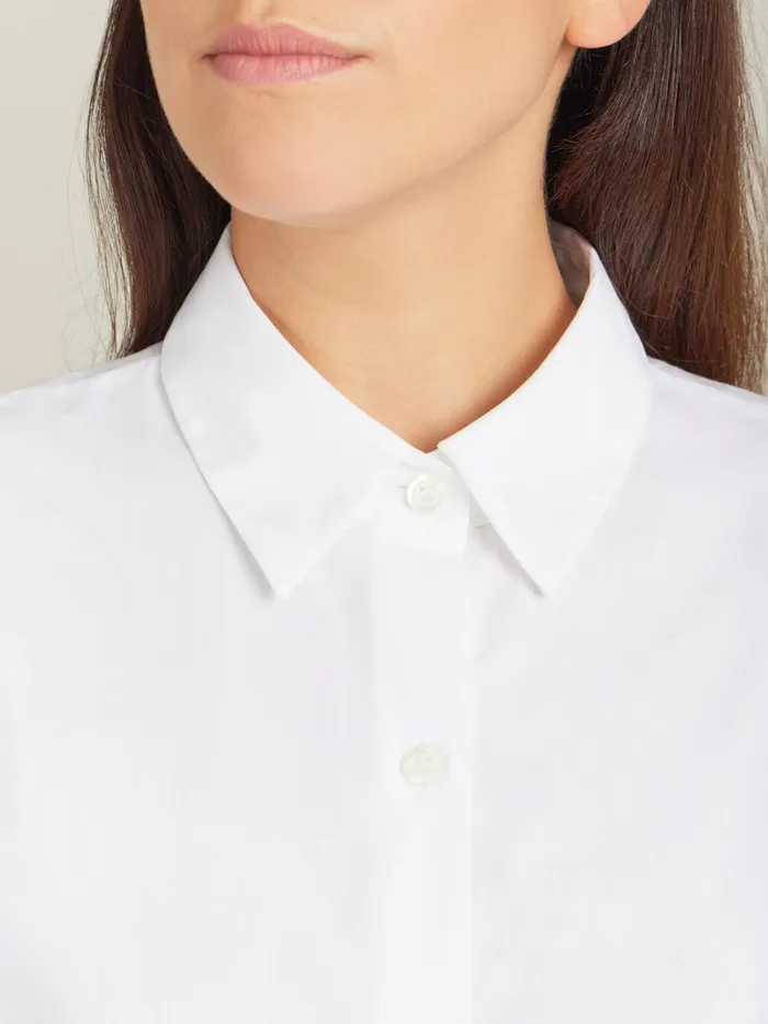 Agns B Tops and Shirts Women White Jasmine Cotton Poplin Shirt