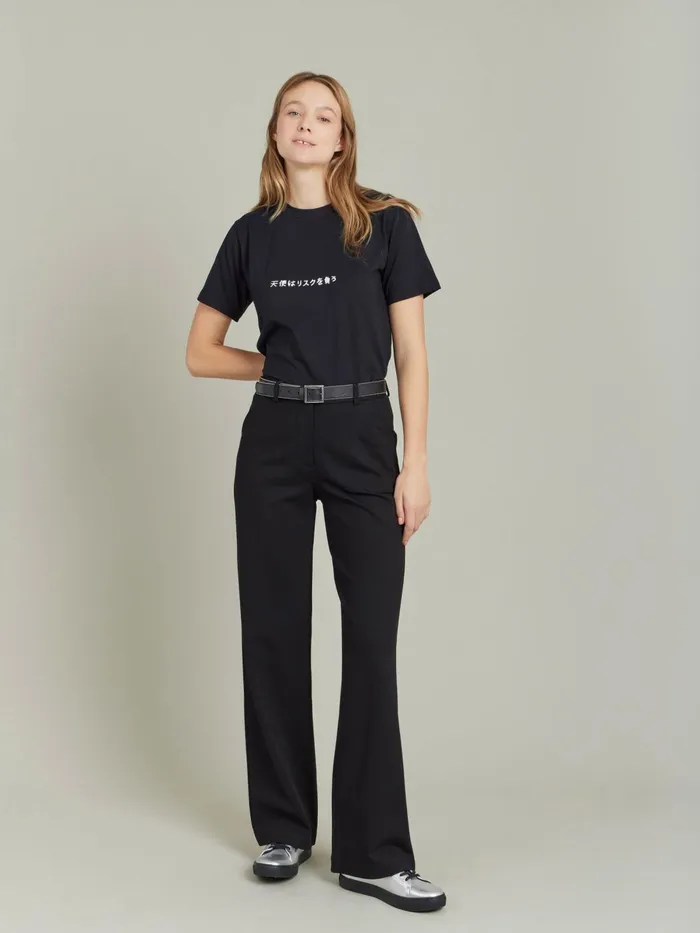 Agns B Trousers and Jeans Women Black Milano Viscose Polisson Trousers