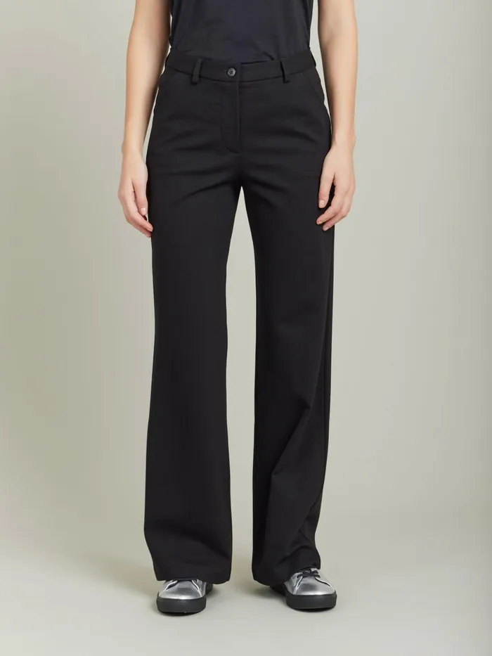 Agns B Trousers and Jeans Women Black Milano Viscose Polisson Trousers