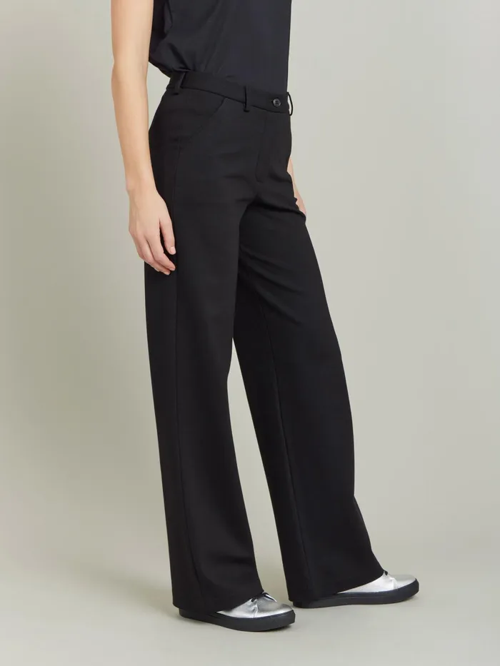 Agns B Trousers and Jeans Women Black Milano Viscose Polisson Trousers