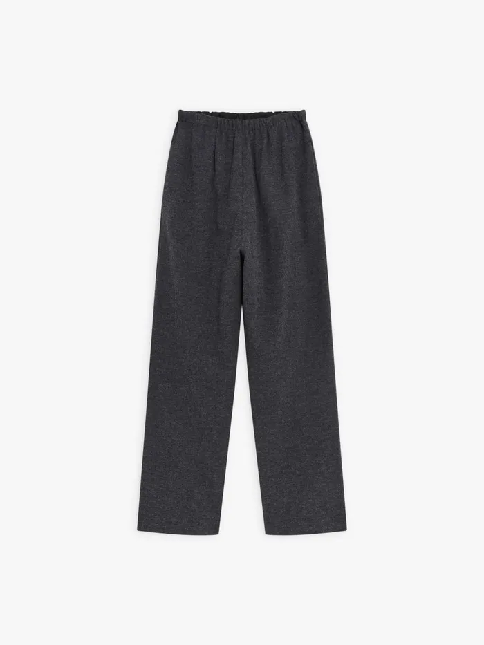 Agns B Trousers and Jeans Women Grey Wool Crpe Vietnam Trousers