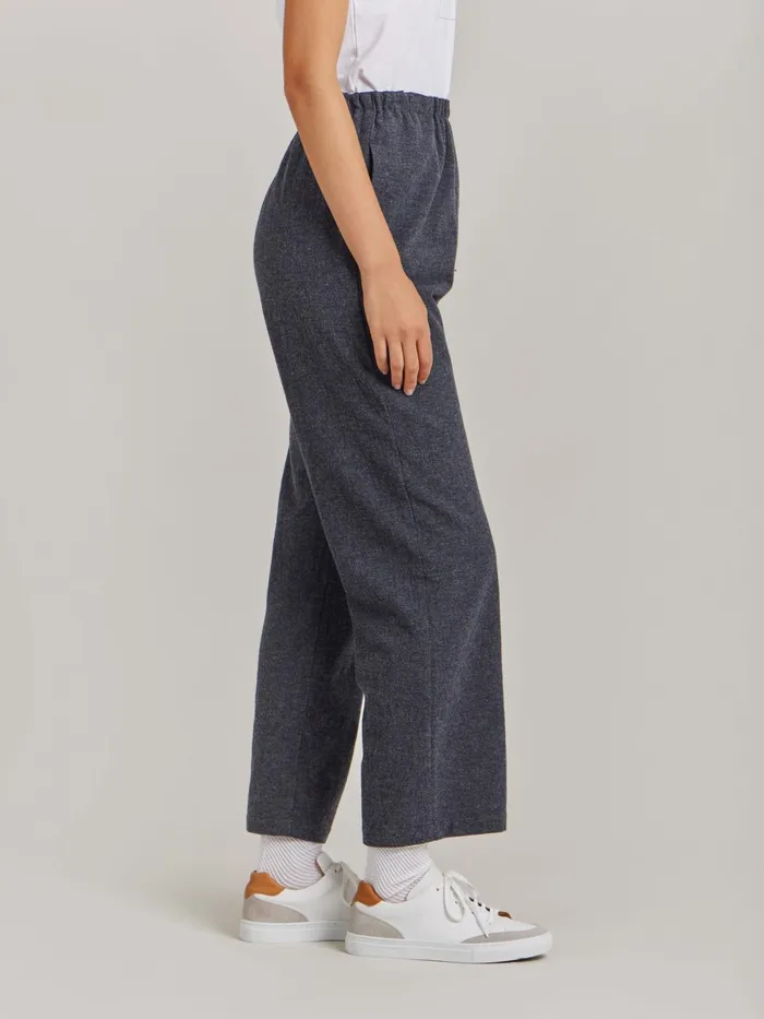 Agns B Trousers and Jeans Women Grey Wool Crpe Vietnam Trousers