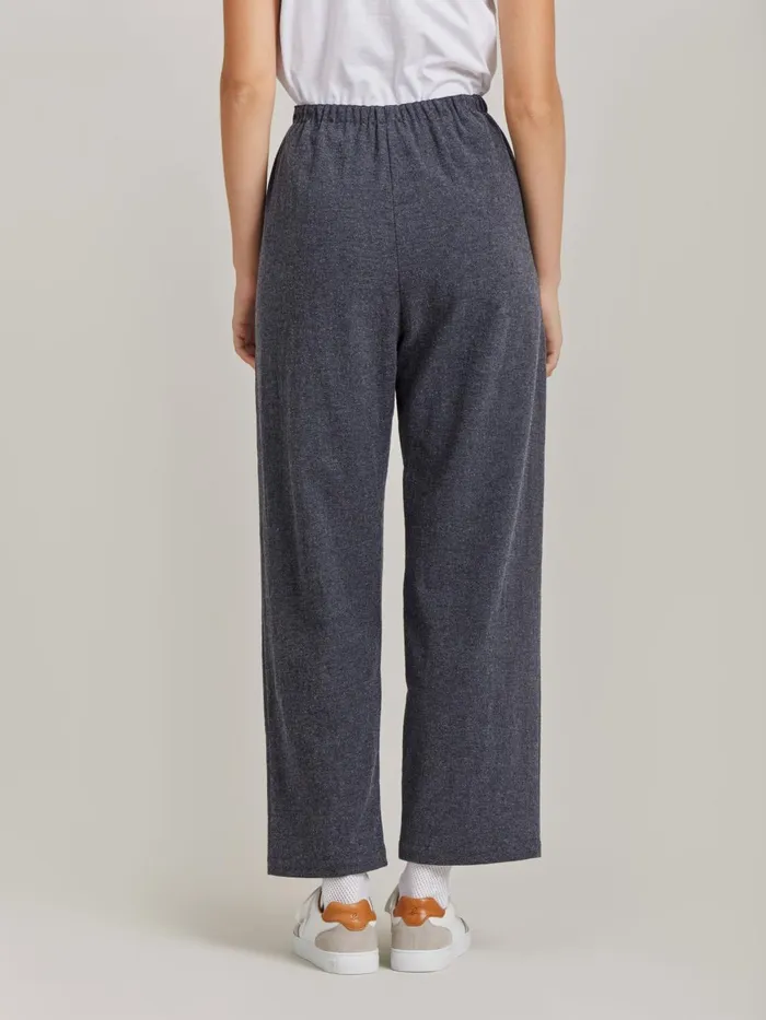 Agns B Trousers and Jeans Women Grey Wool Crpe Vietnam Trousers