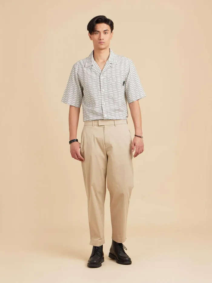 Agns B Trousers Men Beige Cotton Jami Trousers