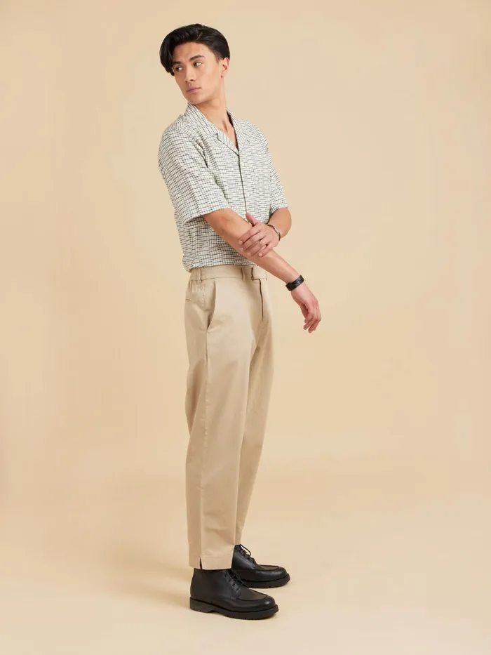Agns B Trousers Men Beige Cotton Jami Trousers