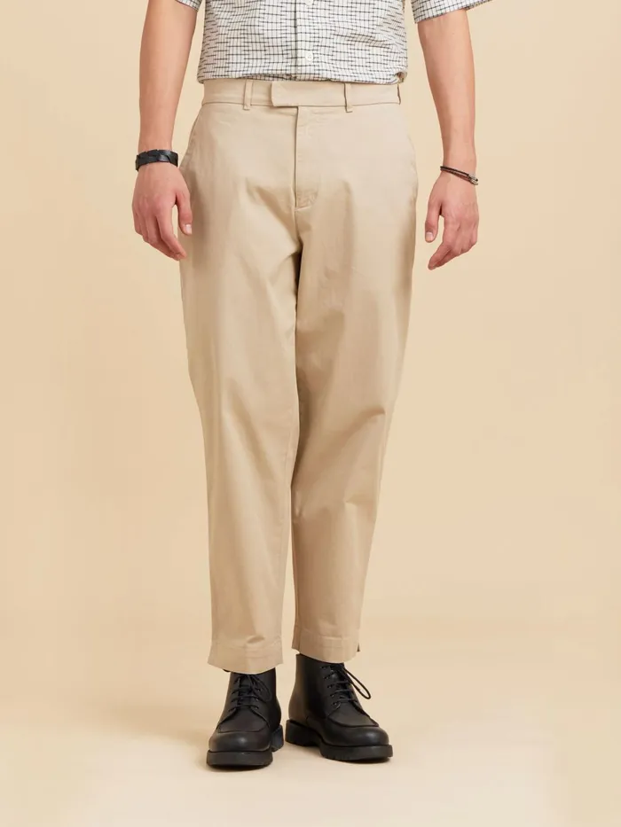 Agns B Trousers Men Beige Cotton Jami Trousers