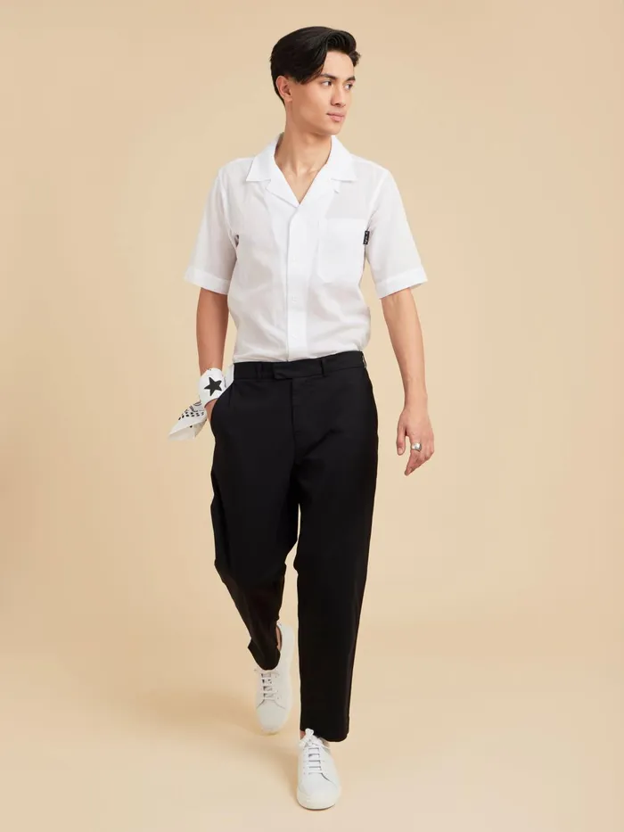 Agns B Trousers Men Black Cotton Jami Trousers