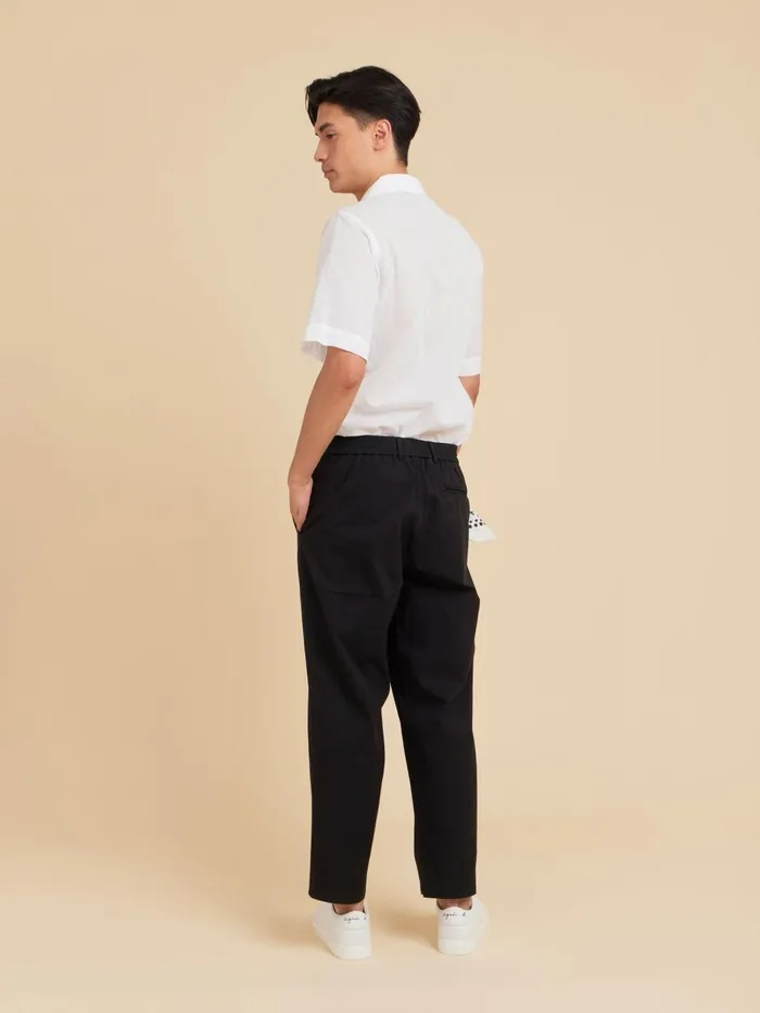 Agns B Trousers Men Black Cotton Jami Trousers