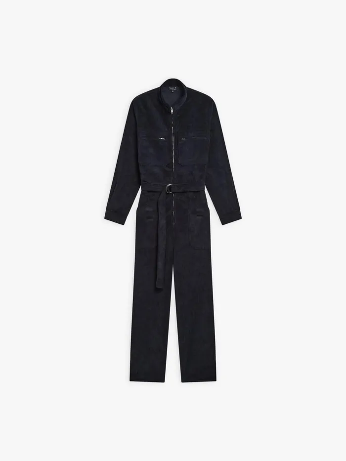 Agns B Trousers Men Blue Cotton Teo Jumpsuit