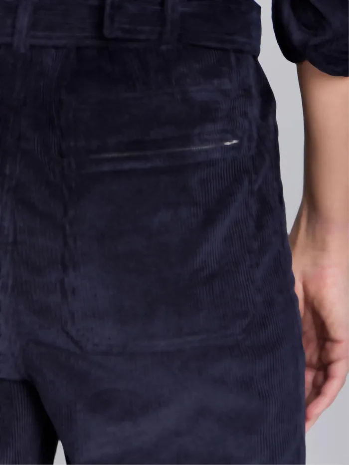 Agns B Trousers Men Blue Cotton Teo Jumpsuit