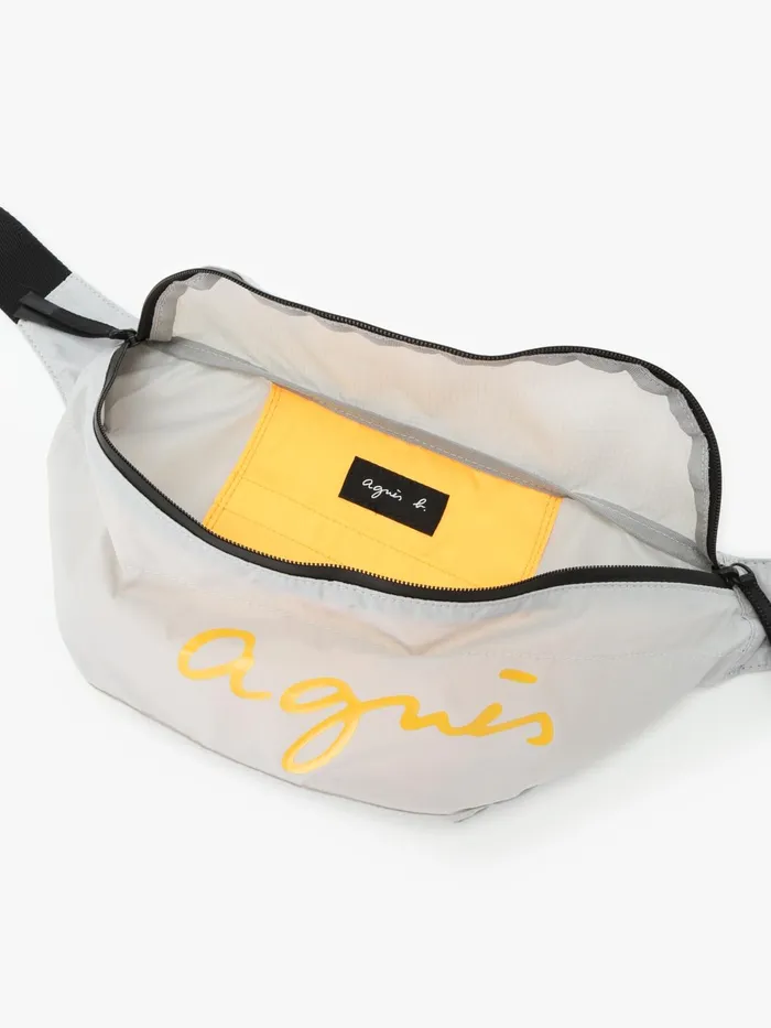 Agns B Waist Bags Men Grey Nylon Bum Bag
