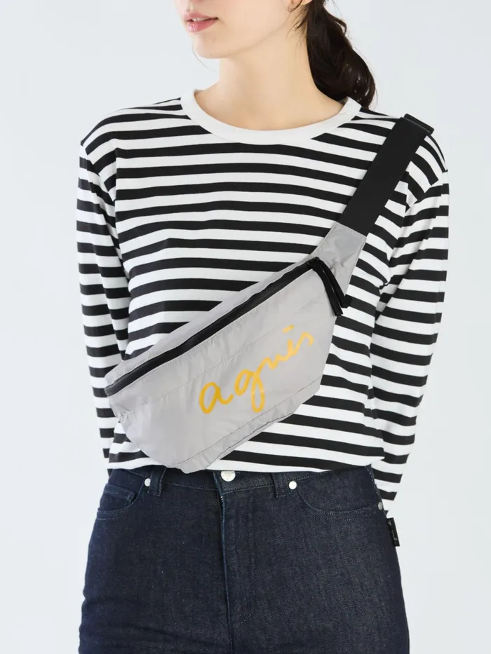 Agns B Waist Bags Men Grey Nylon Bum Bag