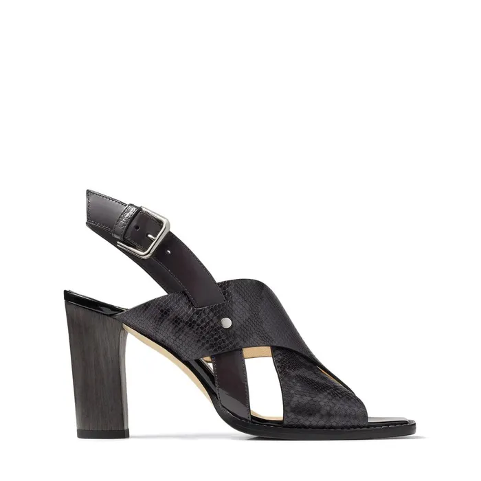 Aix 85 Dusk Snake Printed Leather And Patent Strap Sandals Duskdusk Women JIMMY CHOO Sandals Aix 85 Dusk Snake Printed Leather And Patent Strap Sandals Duskdusk Women JIMMY CHOO Sandals