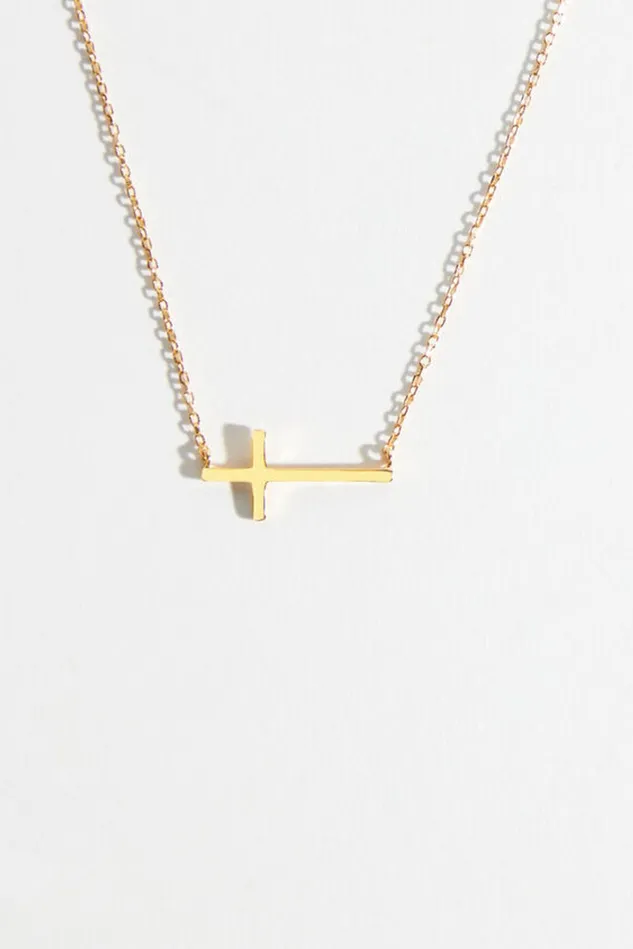 Altar039d State 18K Gold Plated Cross Necklace Women Jewelry