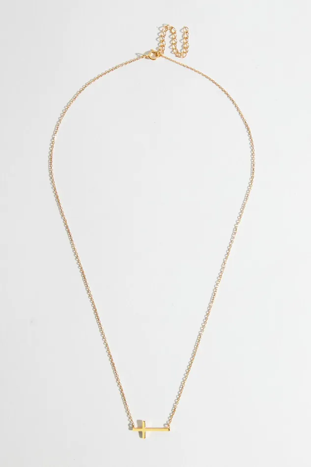 Altar039d State 18K Gold Plated Cross Necklace Women Jewelry