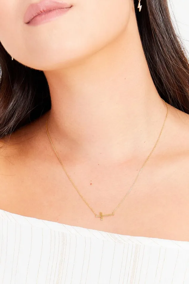 Altar039d State 18K Gold Plated Cross Necklace Women Jewelry