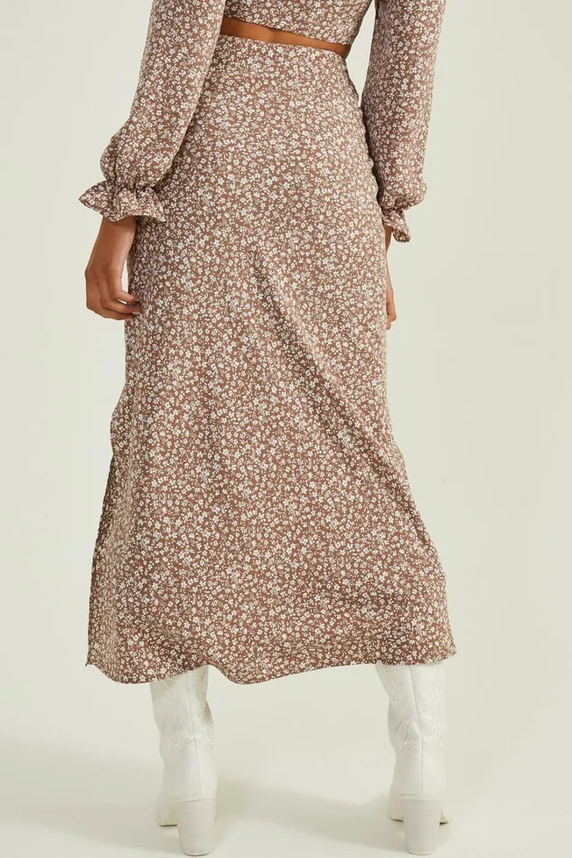 Altar039d State Amora Floral Midi Skirt Women Matching Sets